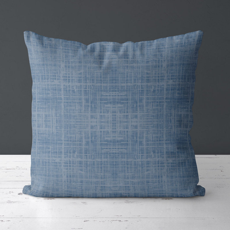 Housse de coussin carré et insert, Bleu acier