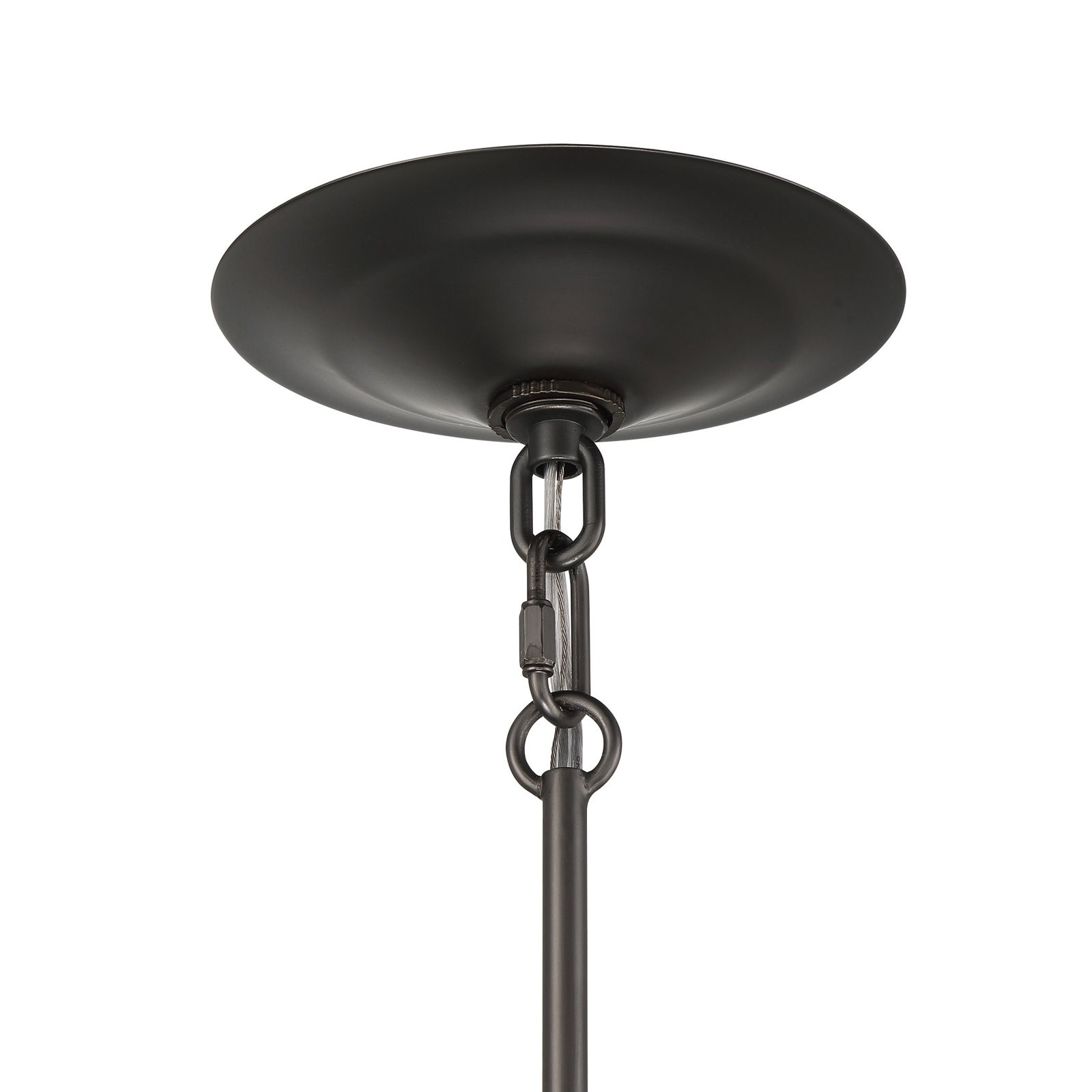 Dimmable Tapered Single Light Pendant, Dark Graphite Bronze