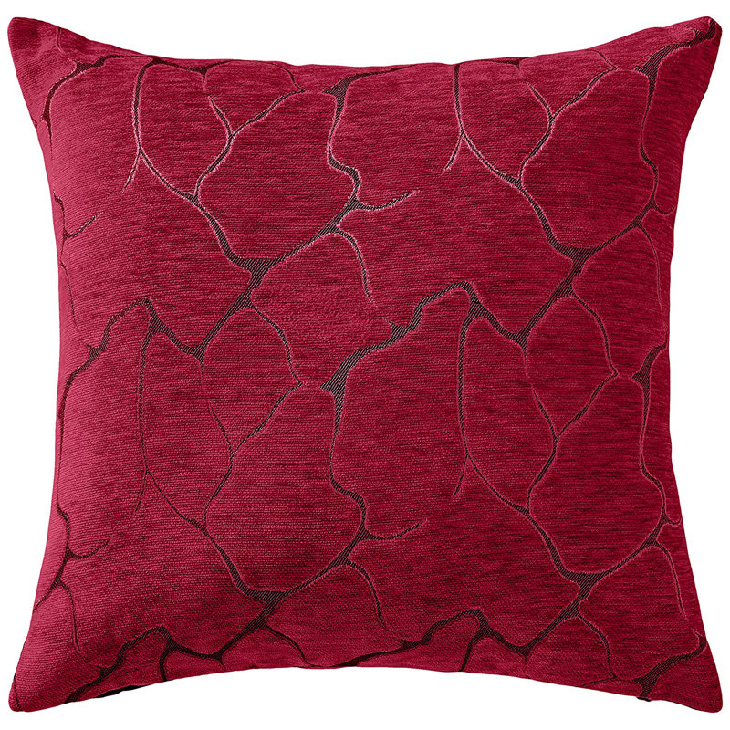 Coussin Milano, Bourgogne, Housse de coussin seulement - sans coussin