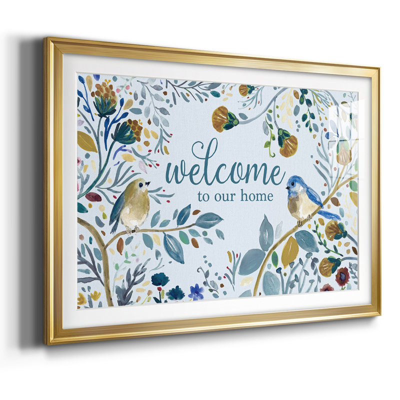 Bienvenue dans notre maison, H 27 po x l 39 po x P 1,5 po, Or