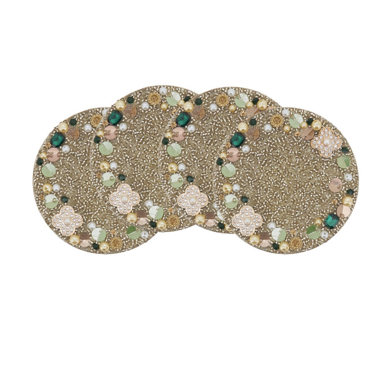 Ensemble de 4 sous-verres embellis Jewel