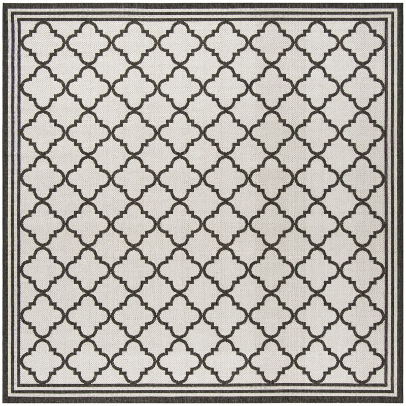 Ferrill 100 Performance Geometric Indoor/Outdoor Area Rug, Square 6'7"