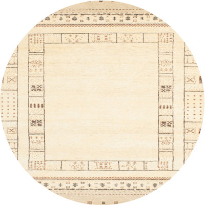 Tapis contemporain crème / brun