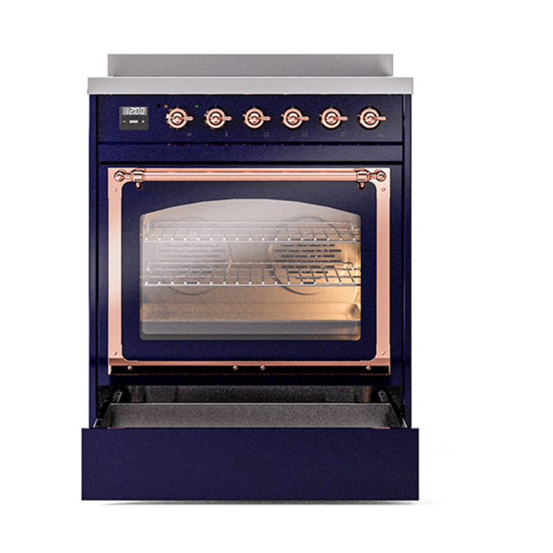 ILVE Nostalgie II Noblesse 30 in Induction Range, Midnight Blue/Copper