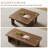 Mid Century Modern Wood Coffee table for livingroom,  free adjustable Side Table, 2 Pieces-1738661339