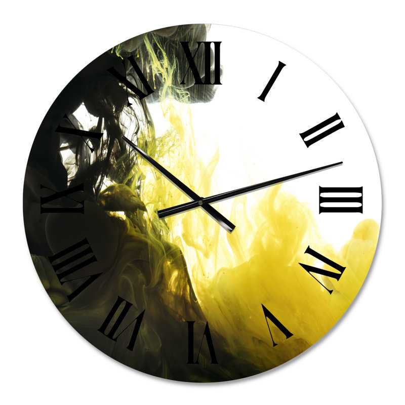 Abstrait de réunion noire - horloge murale moderne, Petit