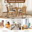 Table de salle à manger extensible ronde avec conception pliante peu encombrante pour les petits espaces-2039094718