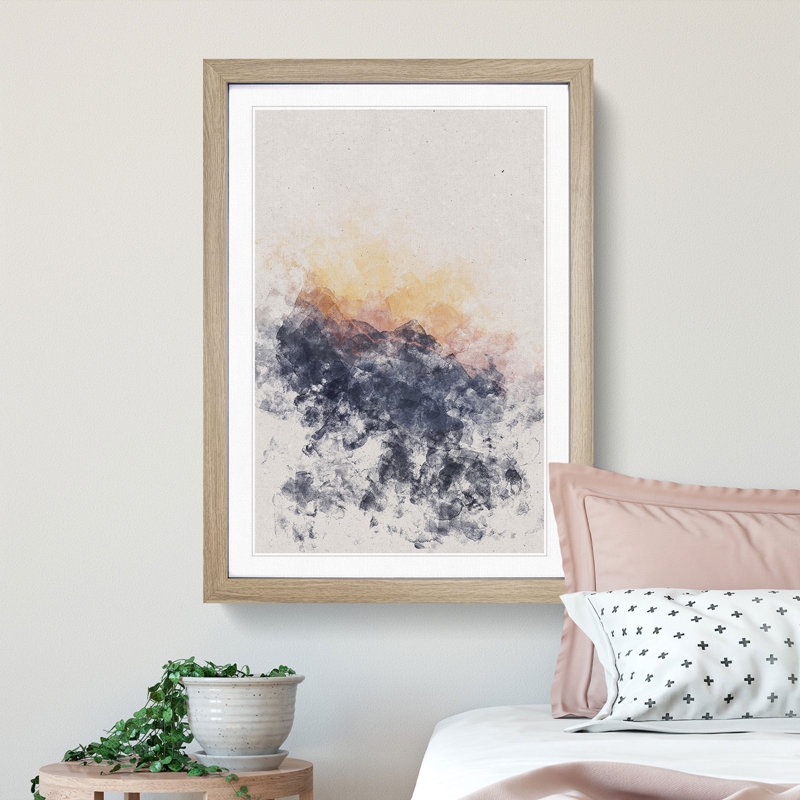 The Peak of a Mountain - Picture Frame Graphic Art, 33cm H x 24cm W x 2cm D, Oak Framed