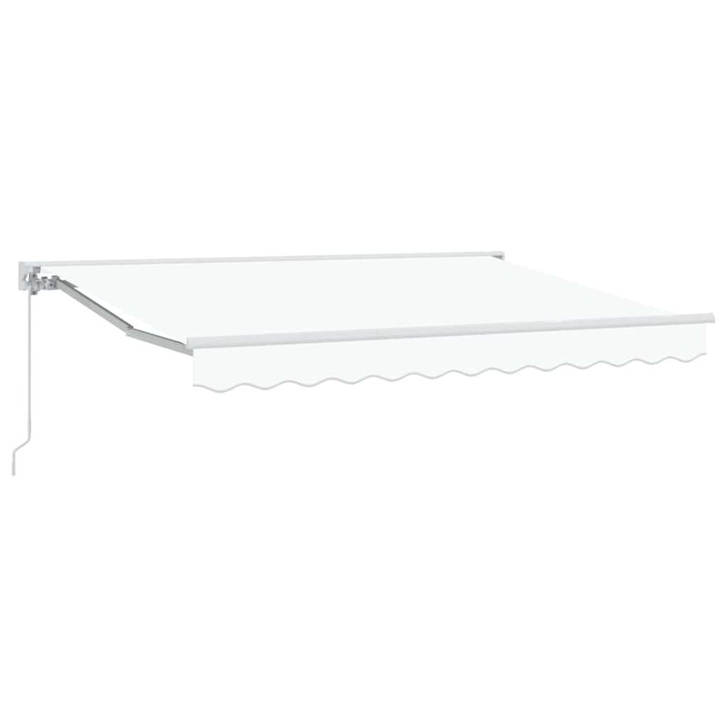 VidaXL Retractable, White, 250cm W x 200cm D, Solid Color