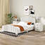 Ensemble de chambre à coucher 3 pièces avec lit plateforme et deux tables de chevet à trois tiroirs, cadre de lit tapissier avec tête de lit capitonnée à canal vertical-1002123975-1002123977