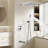 1-Spray Patterns 9.8 In. Wall Mount Dual Fixed And Handheld Shower Head With Bathtub Faucet 1.8 GPM In Brushed Nickel