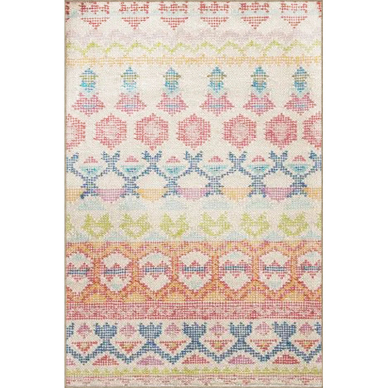 Multicolored Mixed Geometric Shape Patterned Modern Decorative Carpet, Rectangle 2'4" x 4'