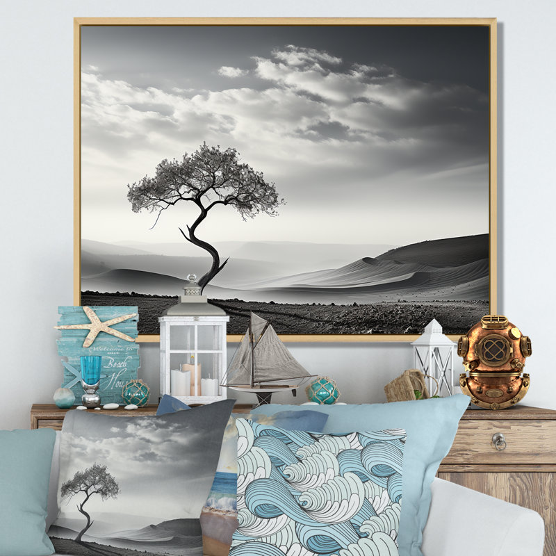Channell - impressions sur toile de paysage, H 30 po x l 40 po x P 1,5 po, Cadre naturel flottant