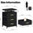 3 Drawers Black Nightstand With Smart Led-222369258