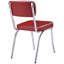 De 2 chaises rembourrées rouges - Structure rétro améliorée, siège rembourré en mousse, salle à manger avec garniture de salle à manger