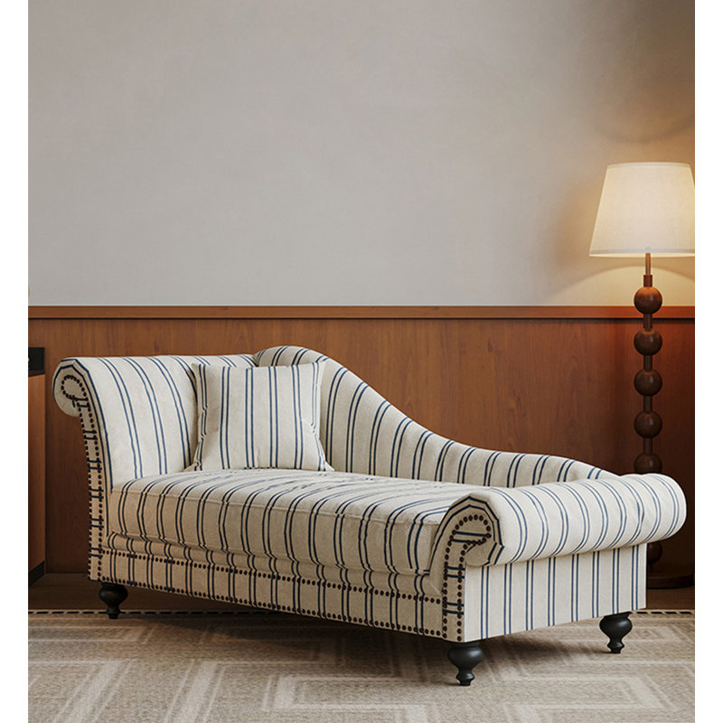 Chaise longue en tissu American, Face à la gauche