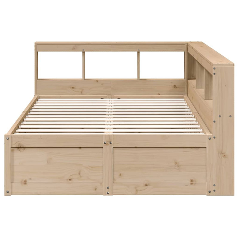 Solid Wood Storage Bed, Small Double (4'), Brown