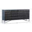Buffet en bois de pin recyclé de 84 po Polley, noir antique