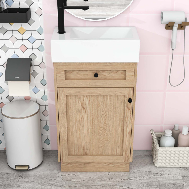 Meuble-lavabo avec lavabo et tablette réglable