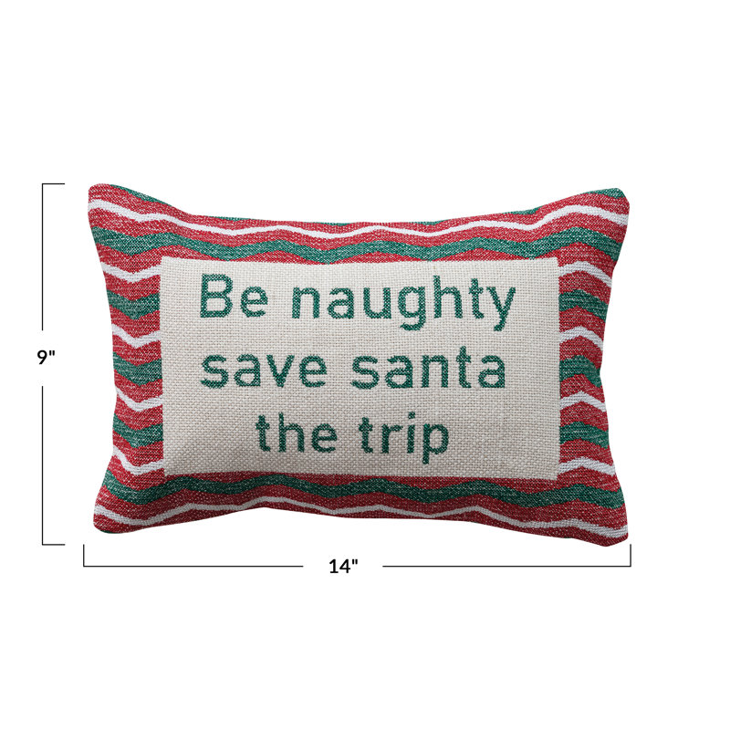 Coussin en coton Zig Zag