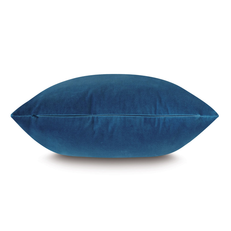 Housse et insert de coussin carré Uma, Bleu, 22"H x 22"W x 6"D