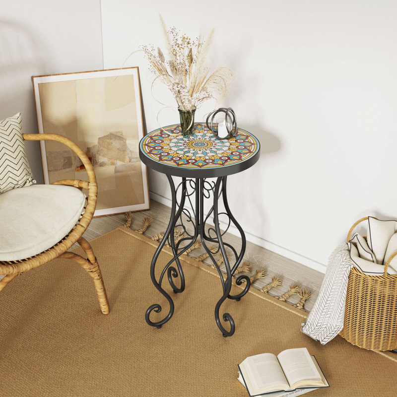 Micheal Ceramic Top Side Table