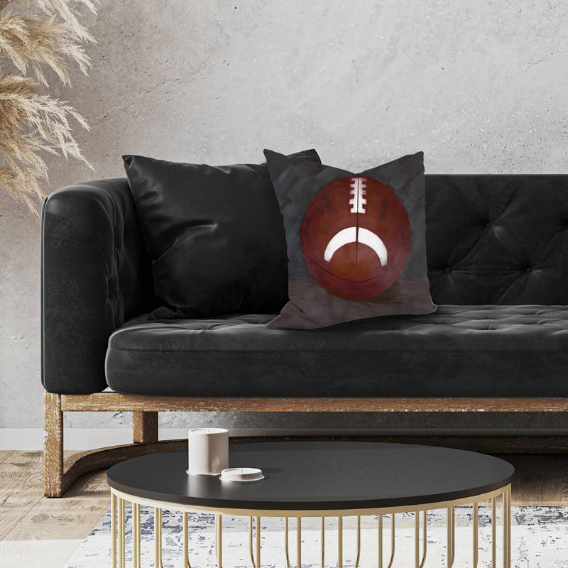 Football ball - 18"x18" Throw pillow cover - Poly twill - Print on demand