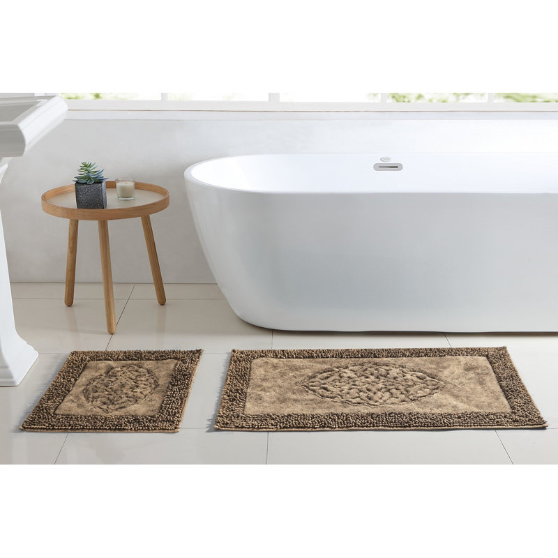Antiallergic Non-Slip Bath Rug, Brown