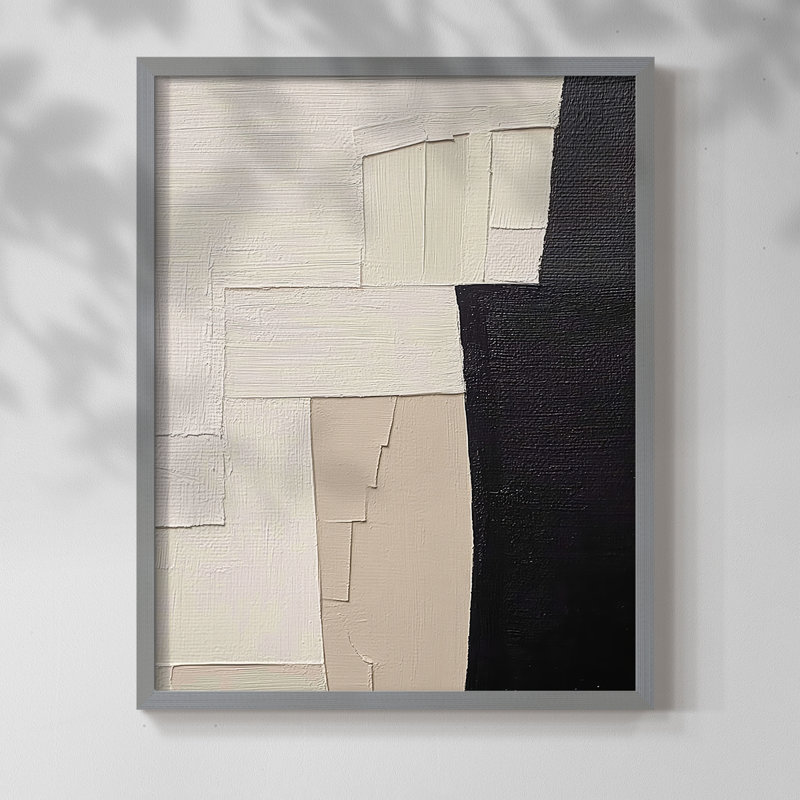 "ABSTRACT Series DCLXIX" par J Paul, H 11 po x l 9 po, Gris