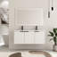 Ensemble de meuble-lavabo double 48 po avec plateau en résine Larchdale-1831746110-1812998060