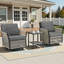 Ensemble de mobilier d'extérieur pivotant en osier-124920049