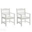 Ensemble de 2 chaises de patio avec accoudoirs, matériau de haute résistance aux intempéries, texture grain de bois imitation blanc pur-1849689882