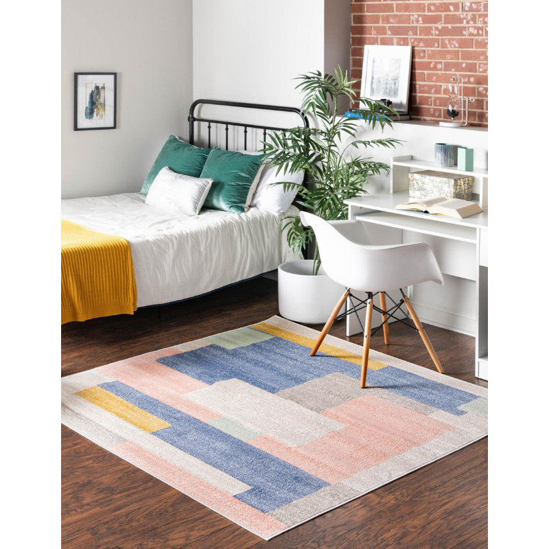 Abstract Indoor Rug, Rectangle 4' x 6'