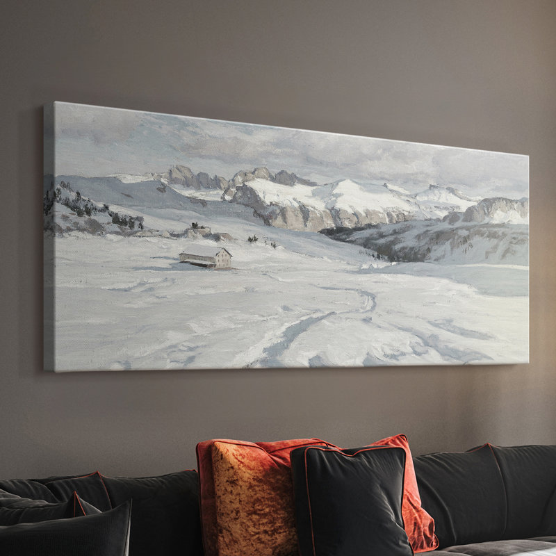 Série paysage - CCCCXCVI - Toile tendue avec châssis - Prêt à accrocher, H 16 po x l 40 po