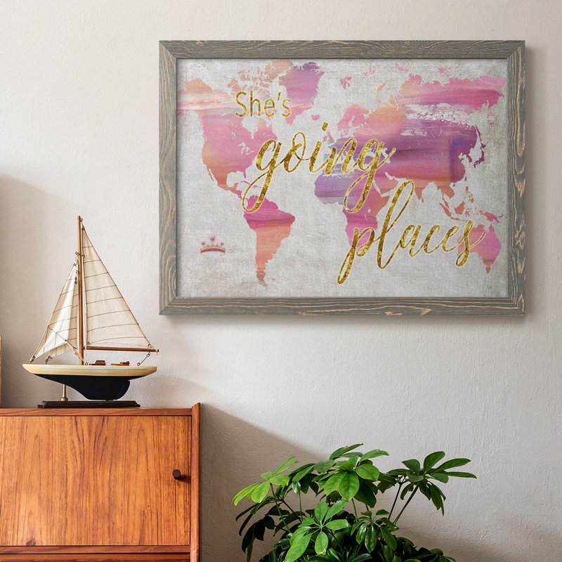She's Going Places - Reproduction de photo sur toile, H 27,5 po x l 37,5 po x P 1 po, Gris