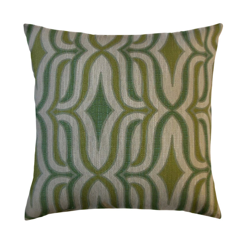 Coussin Camara, 18 po x 18 po, Vert, Coussin décoratif