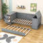 Lit de jour 2 tiroirs en bois avec couchette et cabines et station de charge-808678496