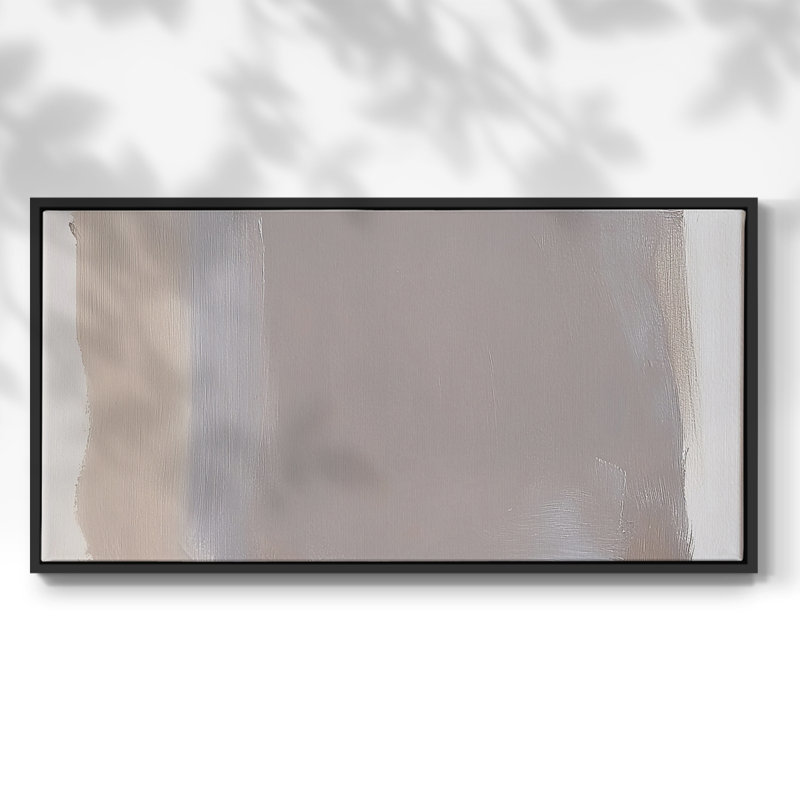 Série abstraite-DCCXLIX- Toile tendue avec châssis tendue, prête à être accrochée, H 21 po x l 41 po, Noir