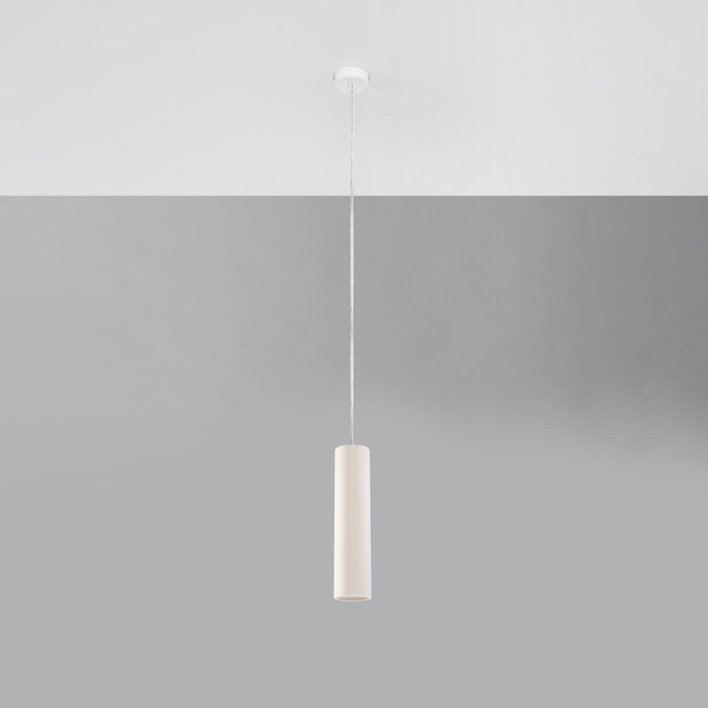 Nancy 1 - Light White Cylinder Pendant