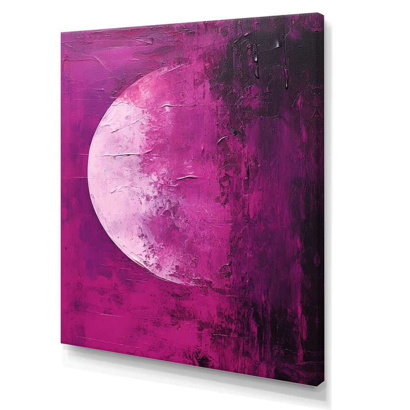 Lune mystère luminosité I, Toile tendue, H 32 po x l 24 po x P 1 po
