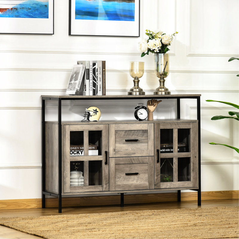 Industrial Sideboard Buffet Cabinet With Elegant Design And Multi-Functional Use