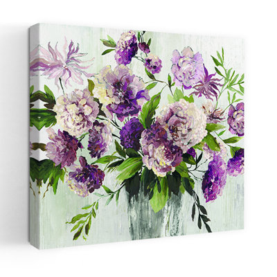 Bouquet de violettes délicates fleurs de pivoines élégantes et délicates
