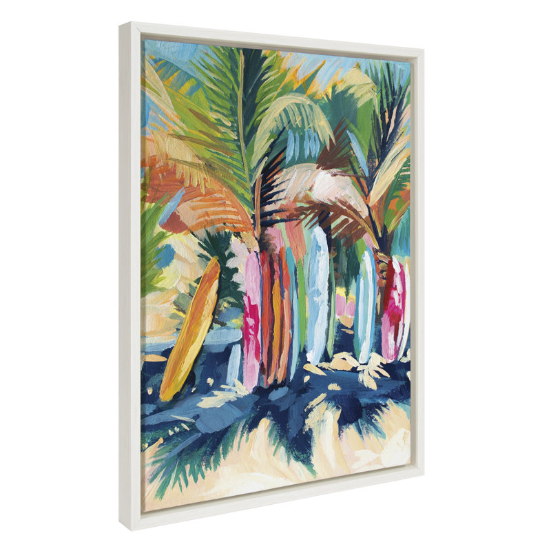 «Surf and Sand» par Rachel Christopoulos, reproduction d'art sur toile encadrée