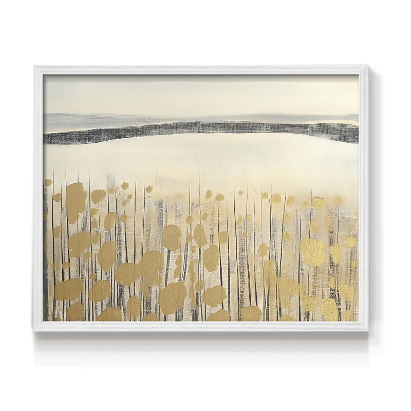 Abstract Series-LXI -Framed Print - Restickable, 8" H x 10" W, White