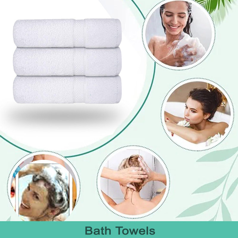 Nayelly Turkish Cotton Bath Towel, White