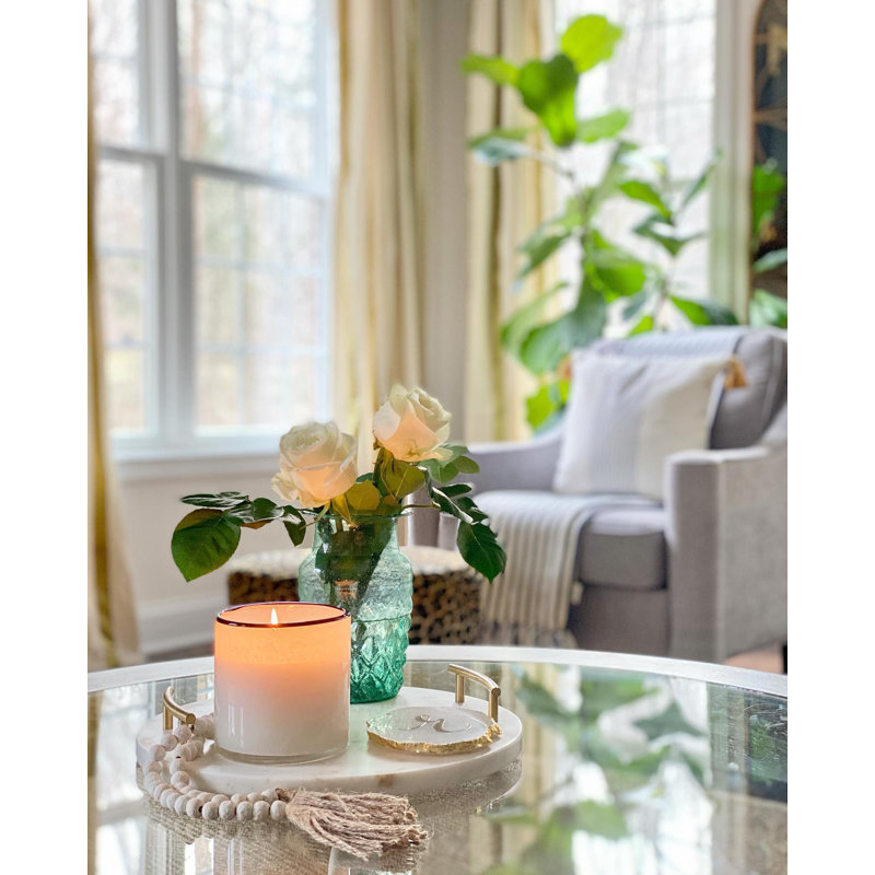 House & Home Champagne Scented Jar Candle, 4" H x 4" W x 4" D