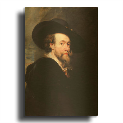 'Self Portrait' By Peter Paul Rubens Gold Metal Wall Art, 12" x 16"