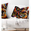 Abstract Textured Effect Digital Art Lumbar Pillow