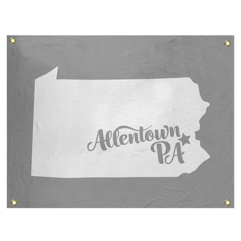 Tapisserie murale allentown pennsylvanie, H 50 po x l 59 po, Gris