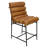 Jaden 36" Counter Table Set With 2 Layla Counter Chairs In Tan Authentic Leather